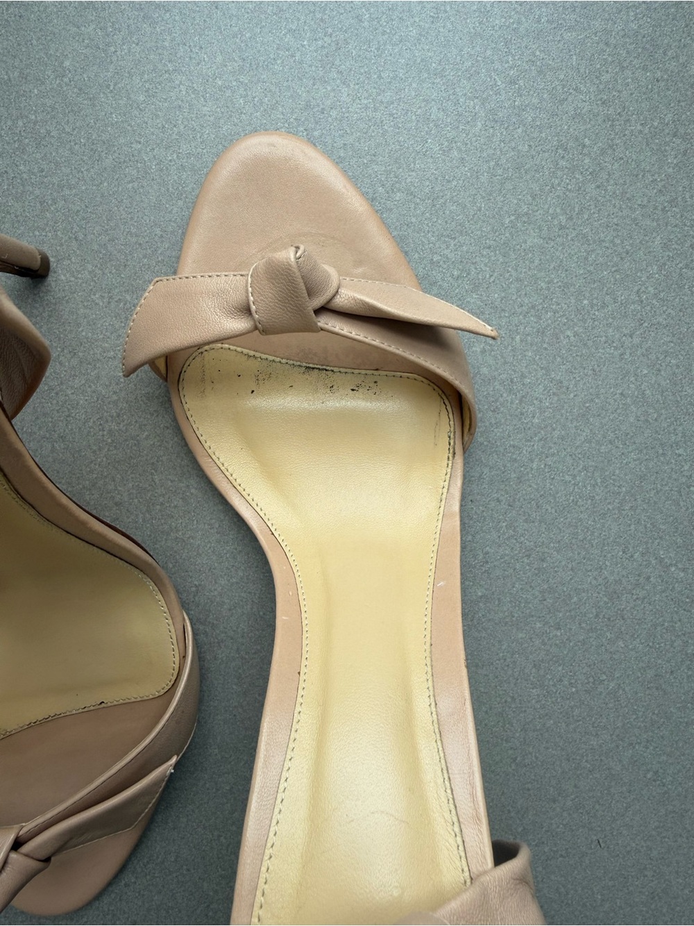 Alexandre Birman Beige Knot Ankle-Strap Stiletto Sandals - Picture 3 of 9